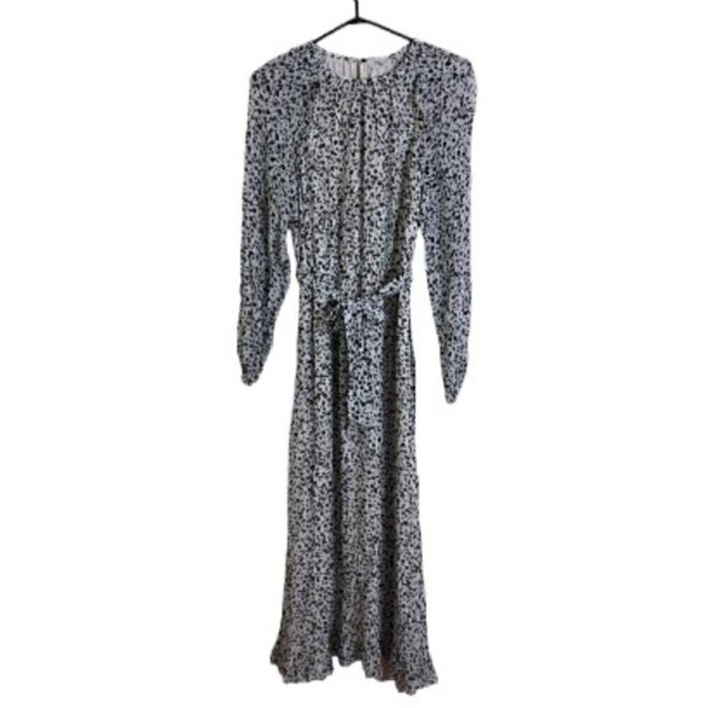 NWOT Little Moon Black & White Florals Print Verbenna Maxi Dress